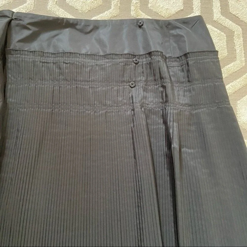 Peserico Mini Pleated Black Mini 90s Grunge Goth Wrap Skirt 46/US 10 NWOT